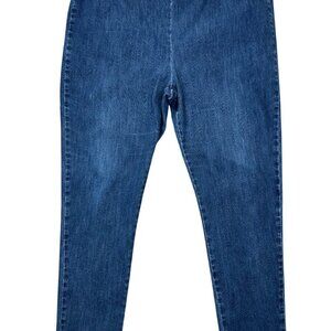 Soft Surroundings Blue Denim Elastic Waist Pull-On Skinny Jeans Size 2X